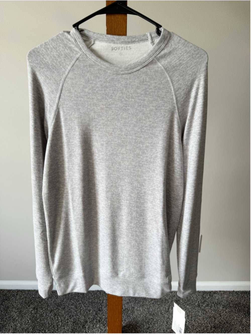 Men's Softies Ultra-Dream Crewneck Sweater Heather Grey Size S